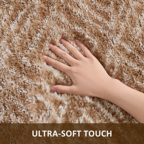 Ophanie 8x10 Brown and White Diamond Striped Rugs - Image 2
