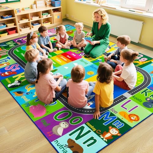 HOMORE Kids Educational Rug, 8x10 Alphabet Area Rug - Image 5