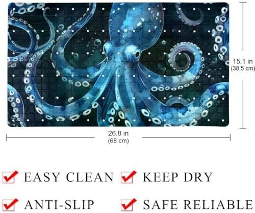 Shower Mat Bathtub Mat, 26.8x15.1 inch, Non-Slip Bath Mat - Image 4