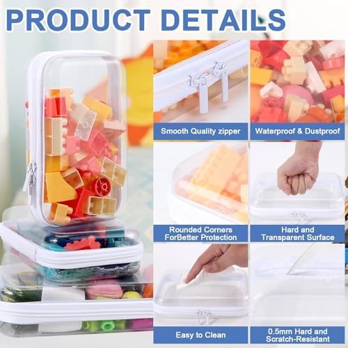 YOPCDJ 3 Pack Clear Hard Shell Zipper Case, Diaper Bag Organizing Pouches - Image 4