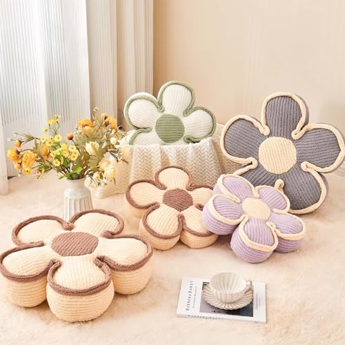 Kcvvcr Soft Flower Shaped Floor Cushion, Plush Decorative Throw Pillow - Image 4