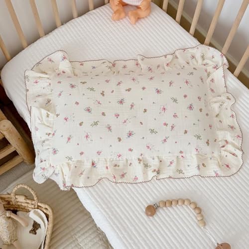 BuLuTu Cotton Kids Pillowcase Standard Size 20"x26", Flower & Sheep Pattern by BuLuTu