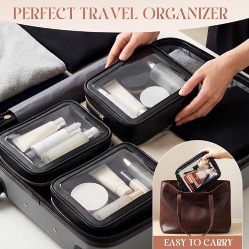 Hsei 6 Pcs Clear Makeup Bags Diaper Bag Organizer Travel Toiletry Bags - Image 6