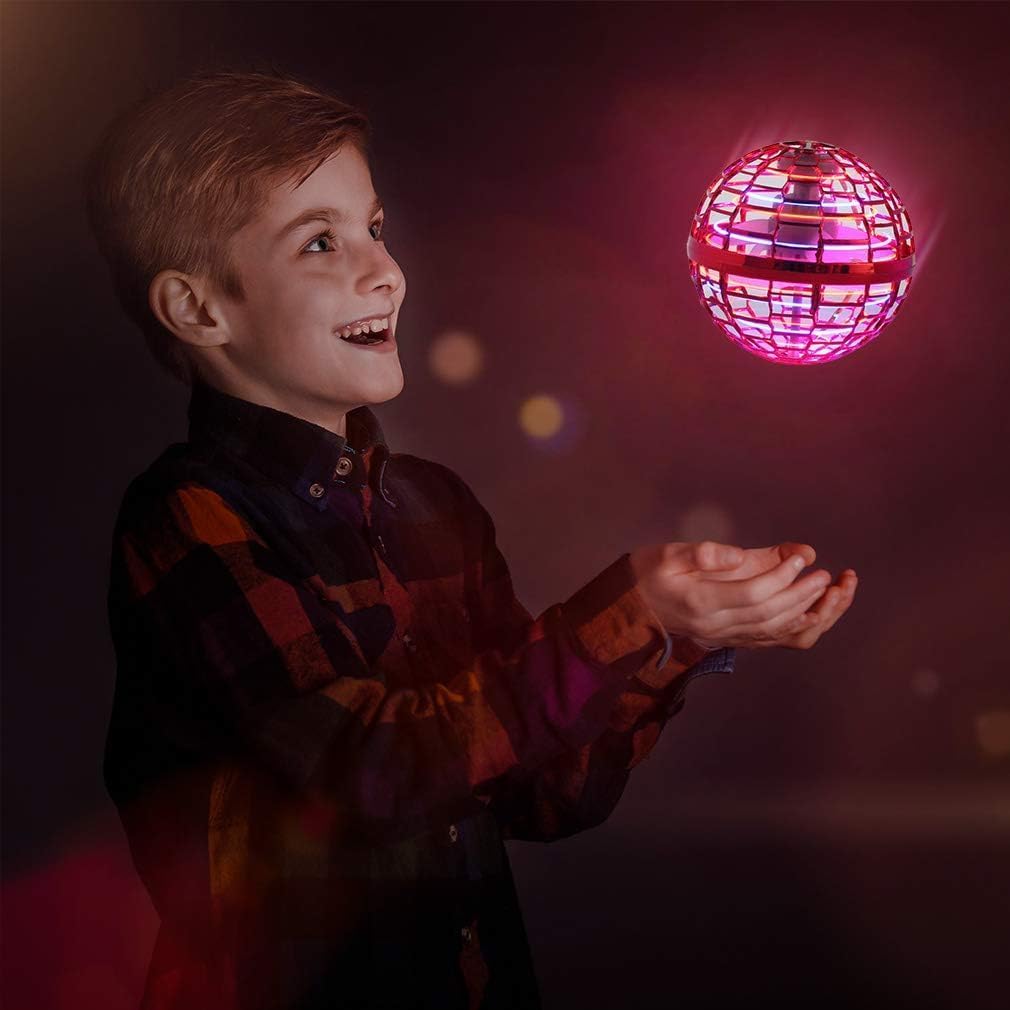 Flying Orb Ball Toy 2023 Galaxy Ball,Cosmic Globe Boomerang Hover Orb Ball, Galactic Fidget Spinner, Hand Drone Ball, Kids Toys for Boys Age 6 7 8 9 10 11 12 Boys Girls Cool, Red