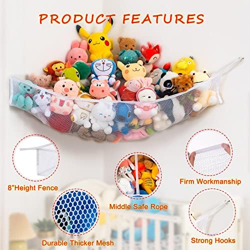 X-Large Stuffed Animal Storage Net, Holds 60 Plushies - Image 2