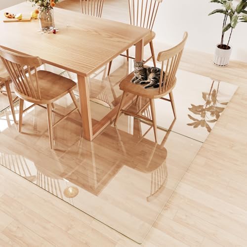 Tempered Glass Chair Mat for Carpet 80"x48", Floor Protector - Image 5