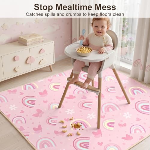 Basumee Splat Mat for Under High Chair, Waterproof & Mess-Proof Floor Mat - Image 5