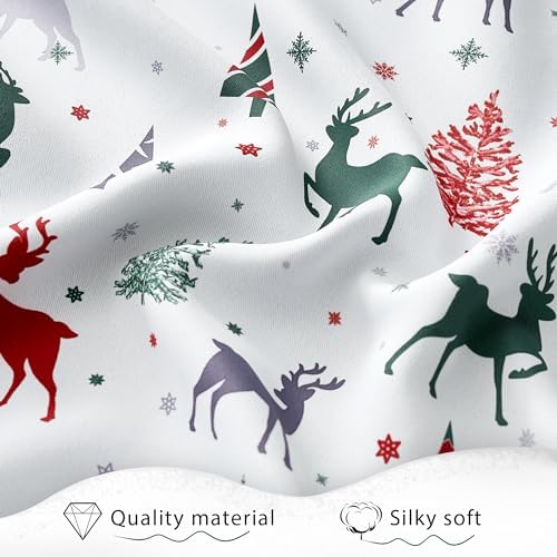 NICETOWN Christmas BLK Valances Windows Curtain Xmas Kitchen Valances Grommet - Image 7