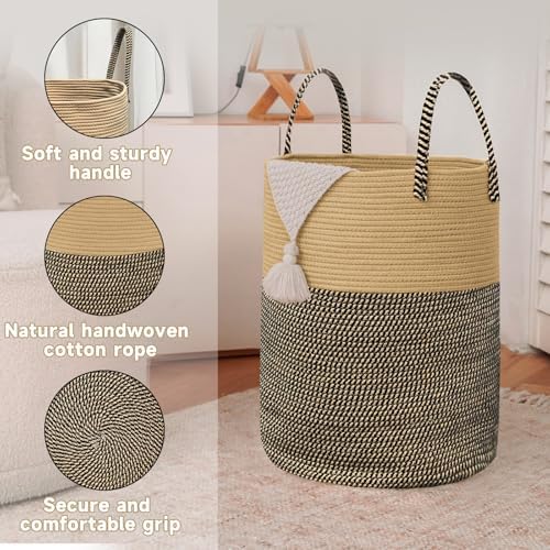 JMvicyroam 80L Cotton Rope Laundry Basket Hamper - Image 6