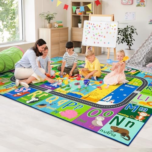 HOMORE Kids Educational Rug, 8x10 Alphabet Area Rug by Homore