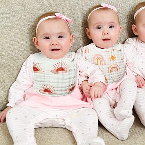 Zainpe 6Pcs Snap Muslin Cotton Bibs - Image 6
