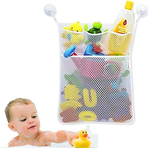 Bath Baby Toy Organizer Bathroom Tub Storage Mesh Bag-4 Bonus Suction Cups Hook by Unknown