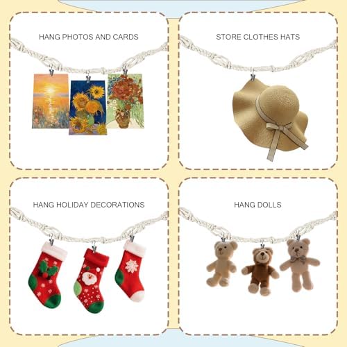 CERETIA 80" Stuffed Animal Organizer Chain, Corner Storage, LED Light - Image 7