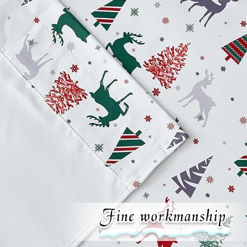 NICETOWN Christmas BLK Valances Windows Curtain Xmas Kitchen Valances Grommet - Image 5