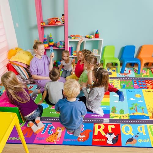 HOMORE Kids Rug, 9x12 Large Educational Rugs - Image 4