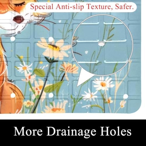 Non Slip Shower Mat Bathtub Mat 15.1x26.8 Inch, Quick Dry Bath Mat - Image 2