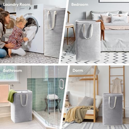 Lifewit 80L Large Laundry Baskets, 6 Pack, Reinforced Handles - Image 6