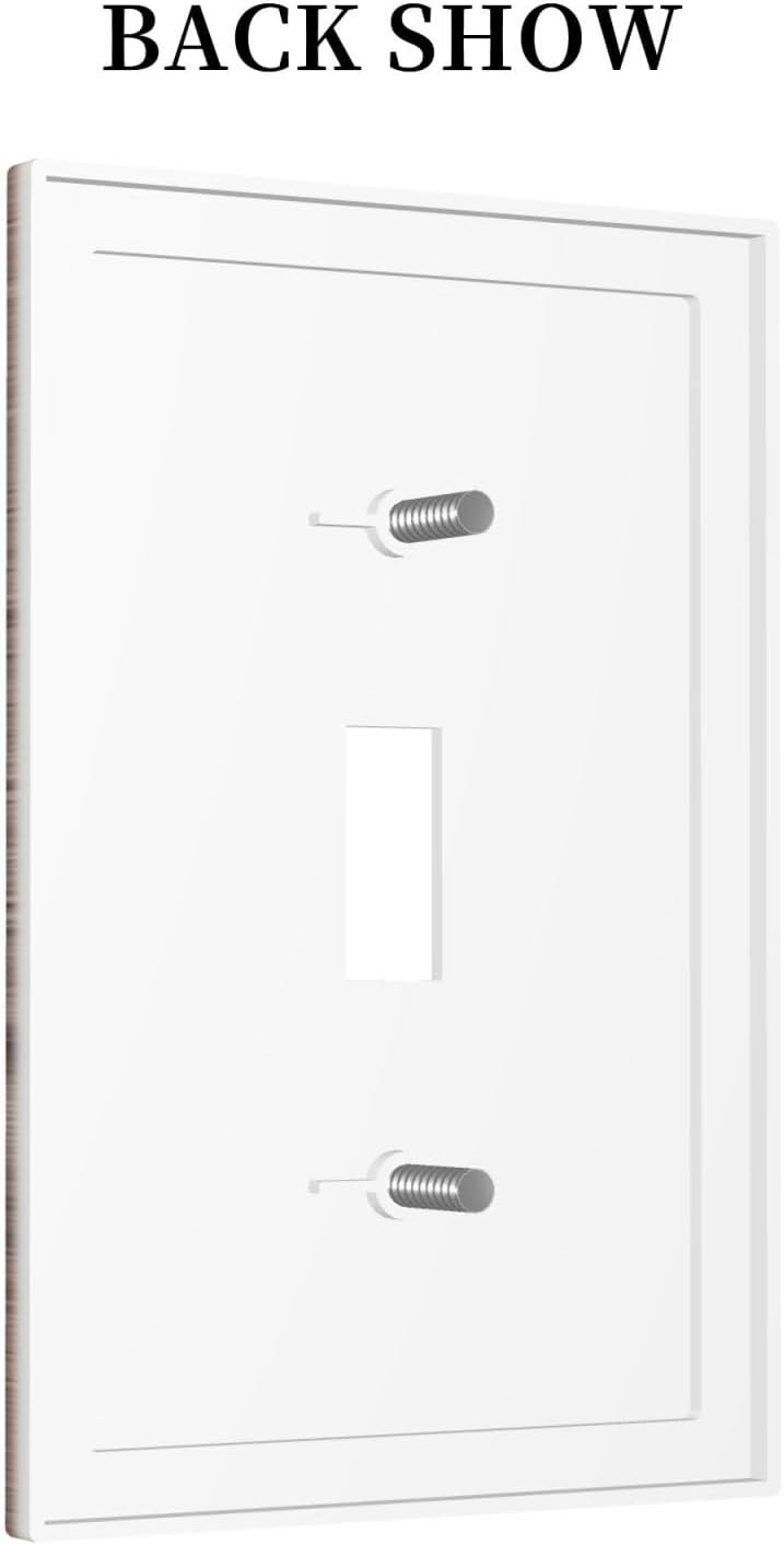 Decorative Switch Covers Plate Retro Wood Plank Vintaga Wooden Board 1 Gang Wall Plate Unique Single Toggle Wall Cover Plate Jumbo Electrical Light Switch Plate Faceplate for Home Decor