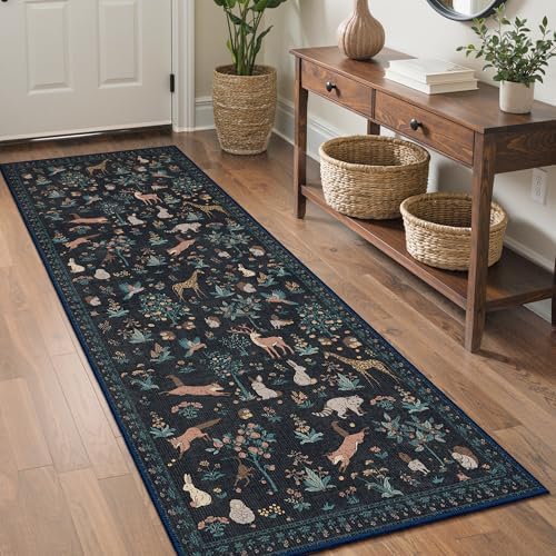 BESBLEE 2'6X10 Washable Kitchen Runner Rug, Animal Non Slip - Image 2