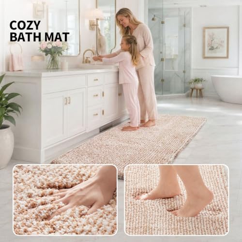 ILANGO Bathroom Rugs 48" × 24", Extra Soft Absorbent Microfiber Bath Rugs - Image 5