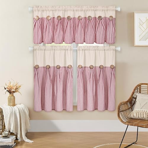 ASPMIZ Farmhouse Cotton Linen Valances - Image 3