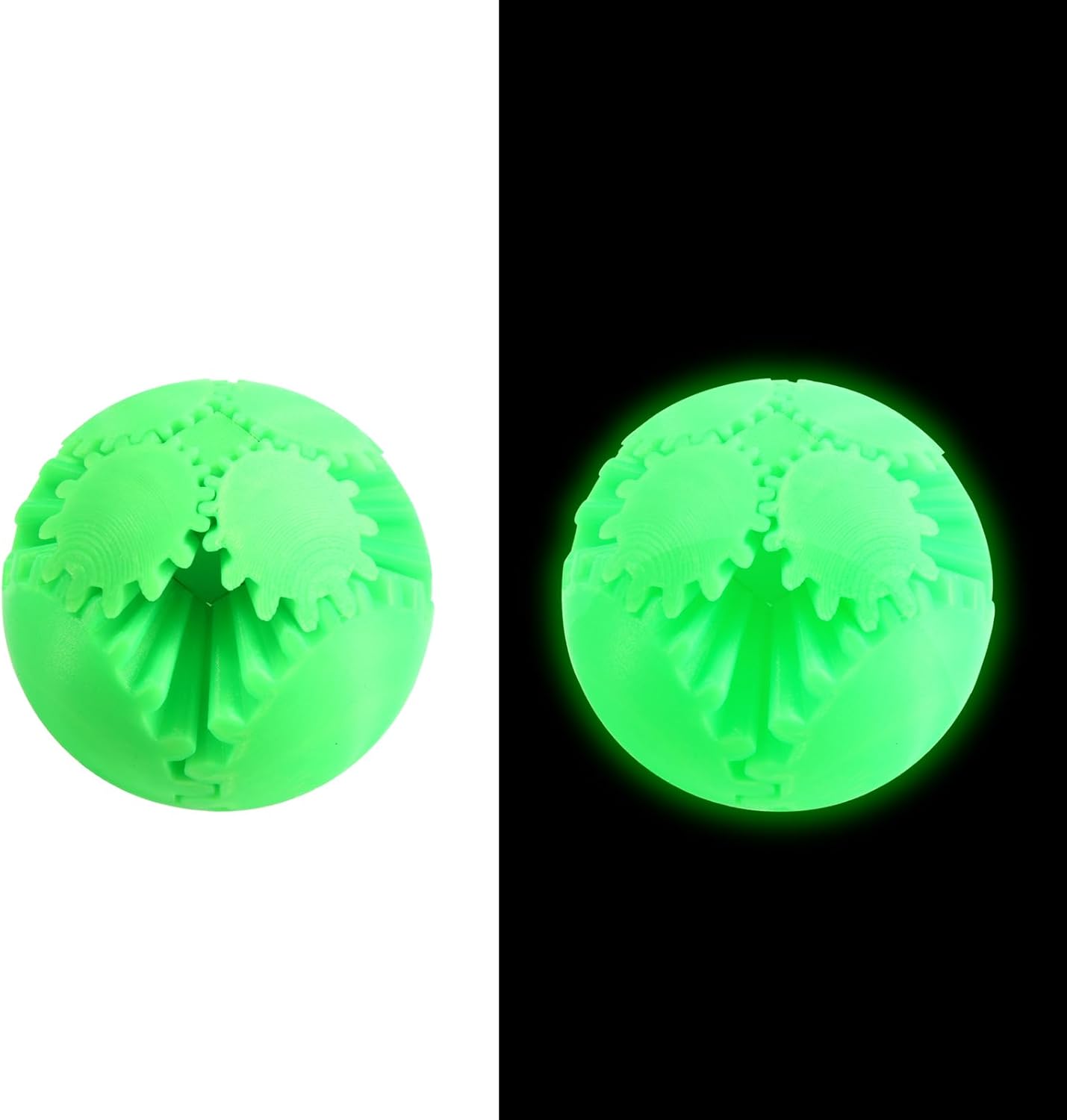 MerryXD Gear Ball Fidget Toy,GearSphere Desk 3D Printed Perfect for Stress and Anxiety Relaxing Fidget Toy Gear Fidget Sphere Activity Gear Ball for Adults Grow in The Dark Green