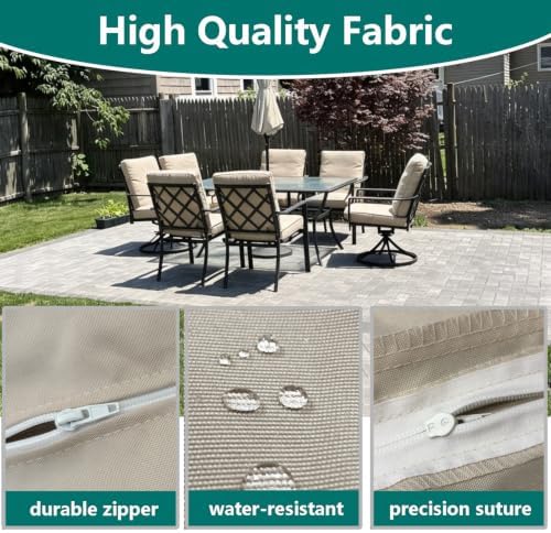 Outdoor High Back Dining Chair Cushions Cover 4-Pack - Image 5