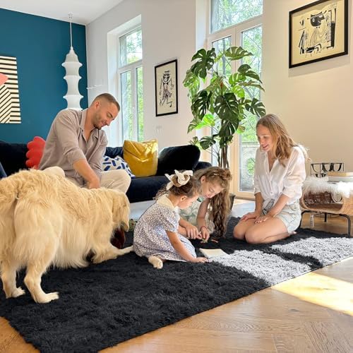 OLANLY 2x2 Machine Washable Small Rug, Soft Fluffy Shaggy Throw Rug - Image 7