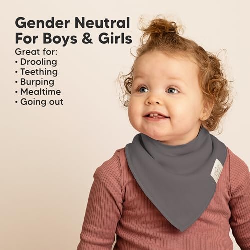 KeaBabies 8pk Organic Baby Bandana Bibs - Image 6