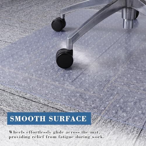 Tydle Chair Mat for Carpet, Non-Slip Computer Under Desk Plastic Floor Mat for - Image 4
