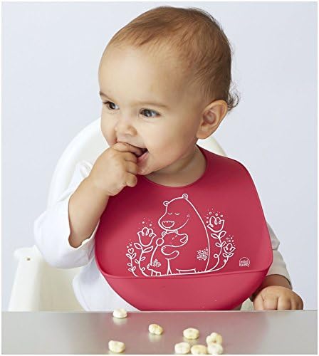 Modern-twist Bucket Bib 100% plastic free silicone, waterproof, adjustable - Image 3
