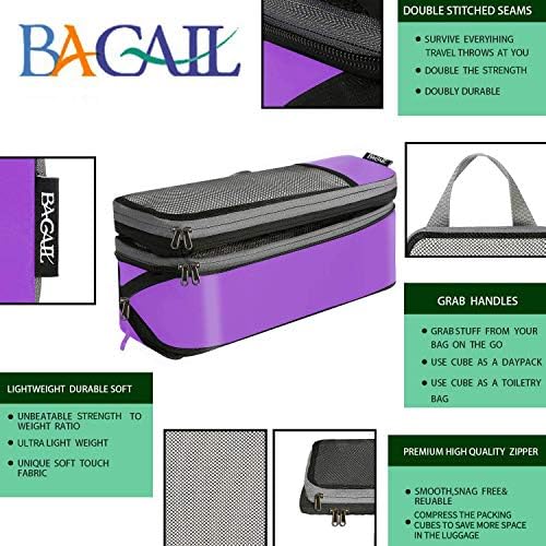 BAGAIL 4 Set/6 Set/8 Set Compression Packing Cubes Travel Accessories - Image 3