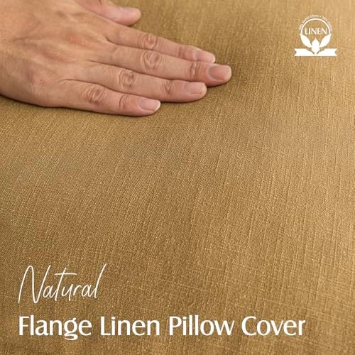 Foindtower Decorative Linen Lumbar Throw Pillow Covers 12x20 Honey Mustard - Image 2