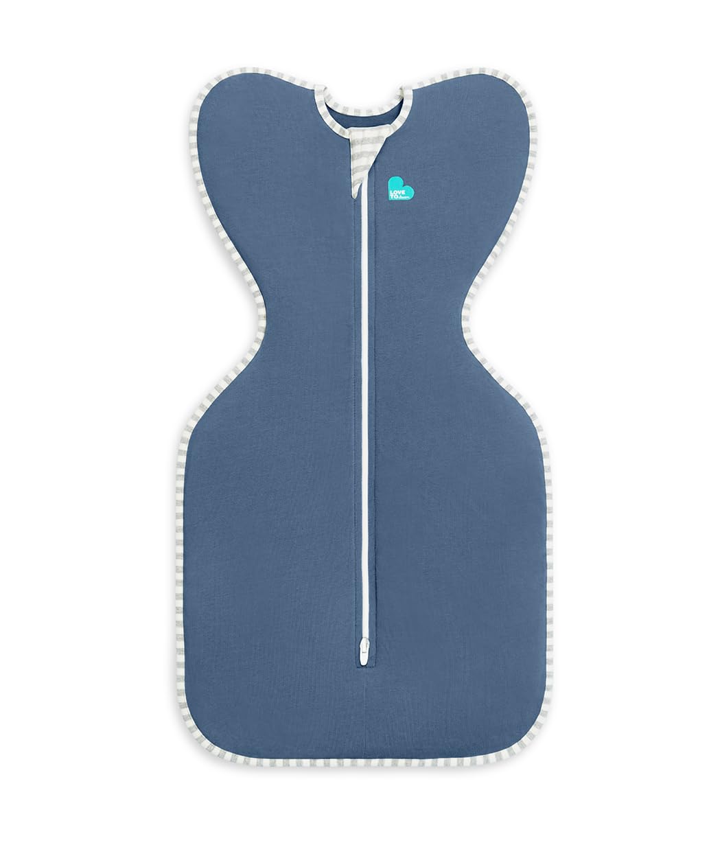 Love to Dream Swaddle UP, Baby Sleep Sack, Self-Soothing Swaddles for Newborns, Improves Sleep, Snug Fit Helps Calm Startle Reflex, New Born Essentials for Baby, 8-13lb, Denim