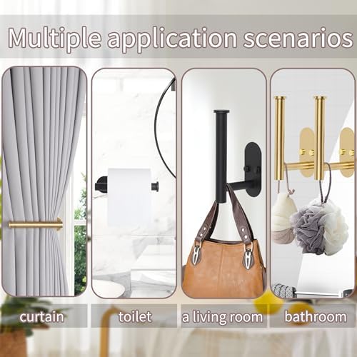 Yagoo 2 Pcs Adhesive Curtain Holdbacks, Screw-in Curtain Tiebacks - Image 5
