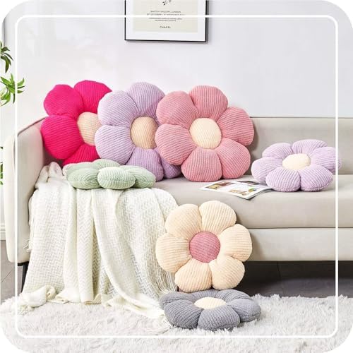 Kcvvcr Flower Throw Pillow, Soft Sage Green 14.9" Shaped Floor Pillow - Image 5