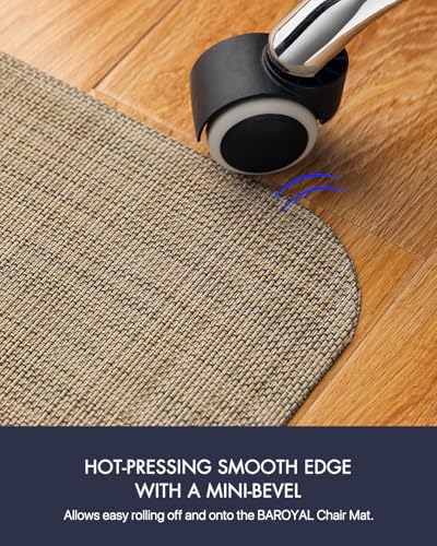 BARoyal Office Chair Mat for Hardwood Floor Under Desk Computer Rolling Chair - Image 5