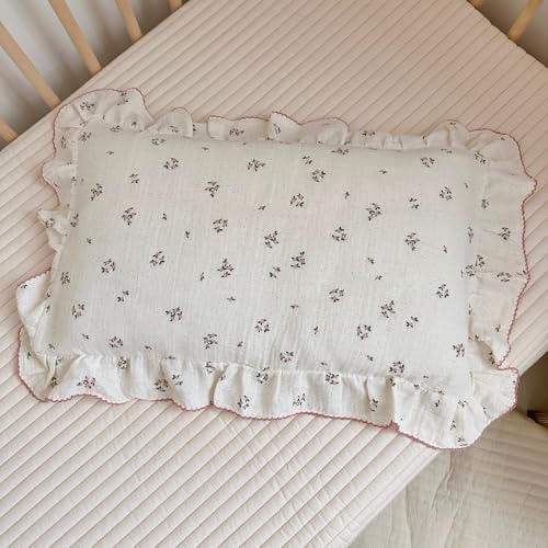 BuLuTu Floral Pillowcase Muslin Cotton, Standard Size 20"x26" by BuLuTu