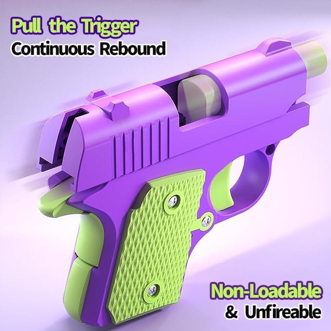 Fidget Toys for Adults, 3D Printed Small Pistol Toys, Stress Relief Pistol Toys Suitable for Relieving ADHD, Anxiety, Suitable Toys for Friends Adults and Kids Best Gift