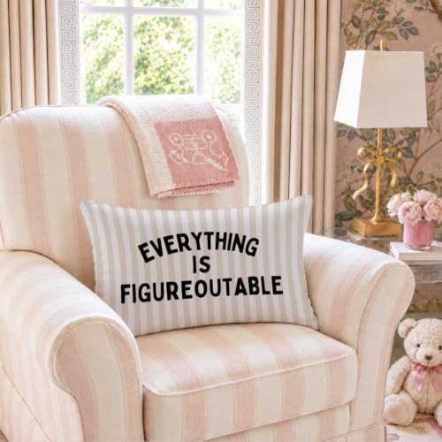 Everything is Figureoutable Inspirational 12x20 Pillow Cover, Positive - Image 4