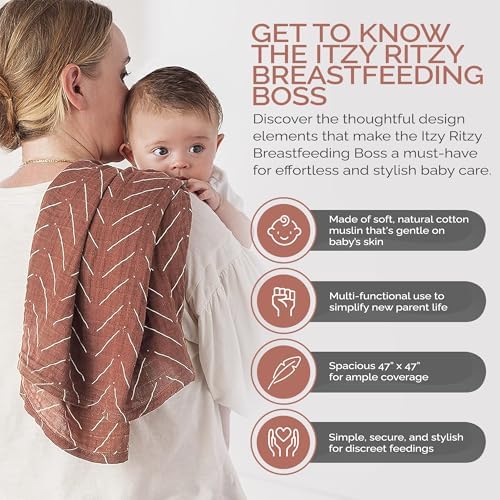 Itzy Ritzy Breastfeeding Boss Multi-Use Baby Wrap & Nursing Cover - Image 2