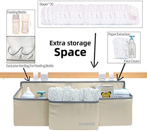 Hanging Baby Diaper Caddy, 3-in-1 Diaper Caddy Organizer Holder - Image 3