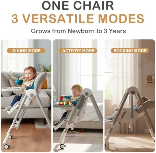 3-in-1 Foldable High Chairs for Babies and Toddlers - Image 2