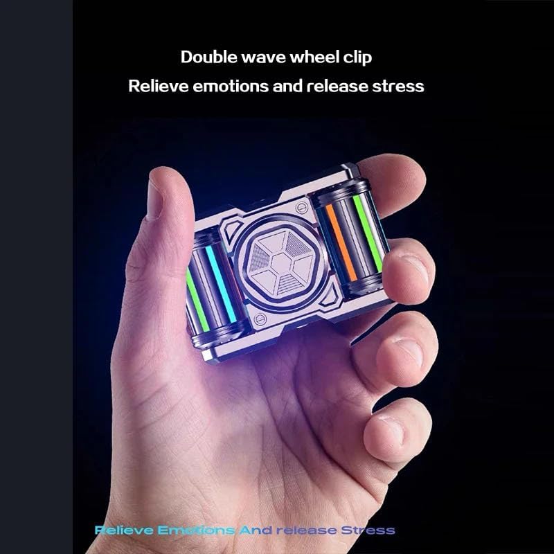Tank Fidget Roller,Metal,Glow in The Dark Adult Handheld Fidget Spinner,EDC Fidget Toys,Ideal Gift for ADHD/ADD/Autism to Relieve Stress&Tension&Anxiety,Promote Focus&Clarity(Black)
