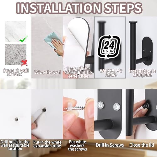 Yagoo 2 Pcs Adhesive Curtain Holdbacks, Screw-in Curtain Tiebacks - Image 6