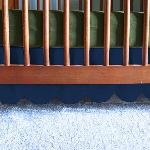 100% Microfiber Scalloped Crib Skirt 28"x 52" by Unknown