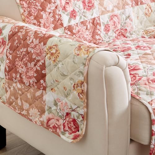 Great Bay Home Reversible Floral Patchwork Chair Furniture Protector - Image 6