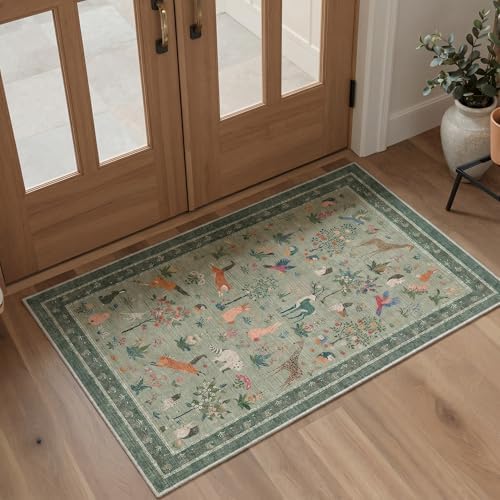 BESBLEE 3X5 Area Rug for Bedroom, Washable Animal Non Slip - Image 3