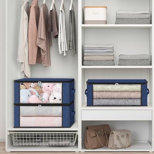HomeHacks 10-Pack Clothes Organizer Storage Bags, 35L Storage Bins - Image 6