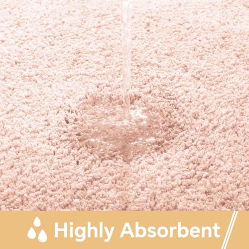 Polyester Bathroom Rug 36"x60" Dusty Pink, Large Soft Bath Mat - Image 4